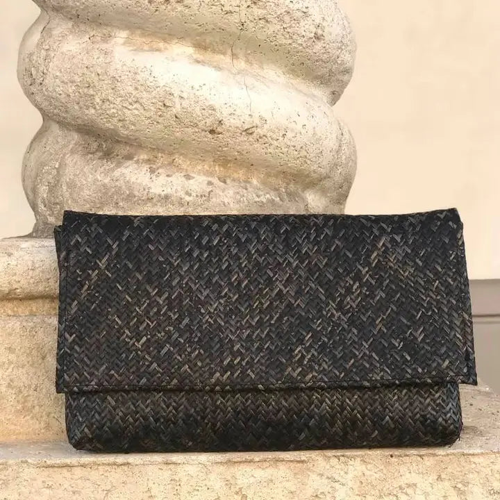 Rattan Clutch with Batik Lining