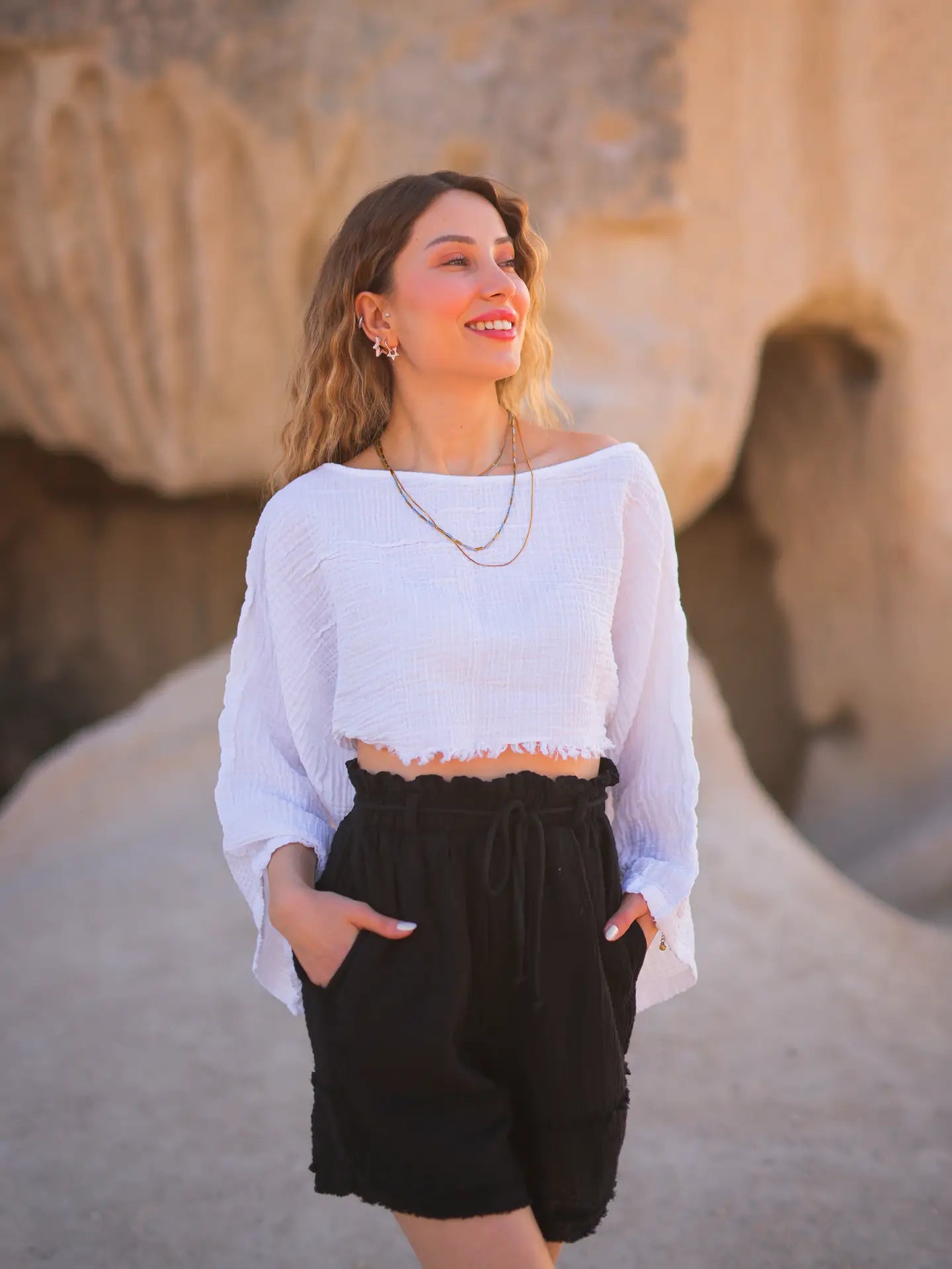 Off Shoulder Crop Top