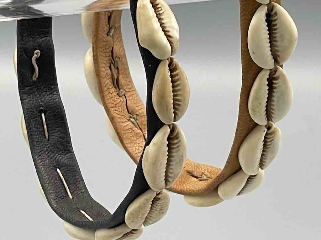 Cowrie Shell Leather Clasp Anklet