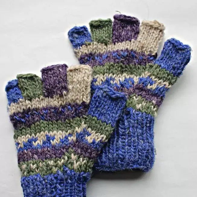Hemp and Wool Fingerless Gloves