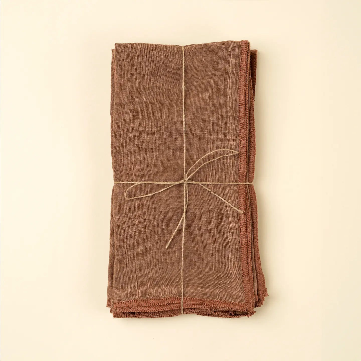 Stonewashed Linen Mahogany Napkins