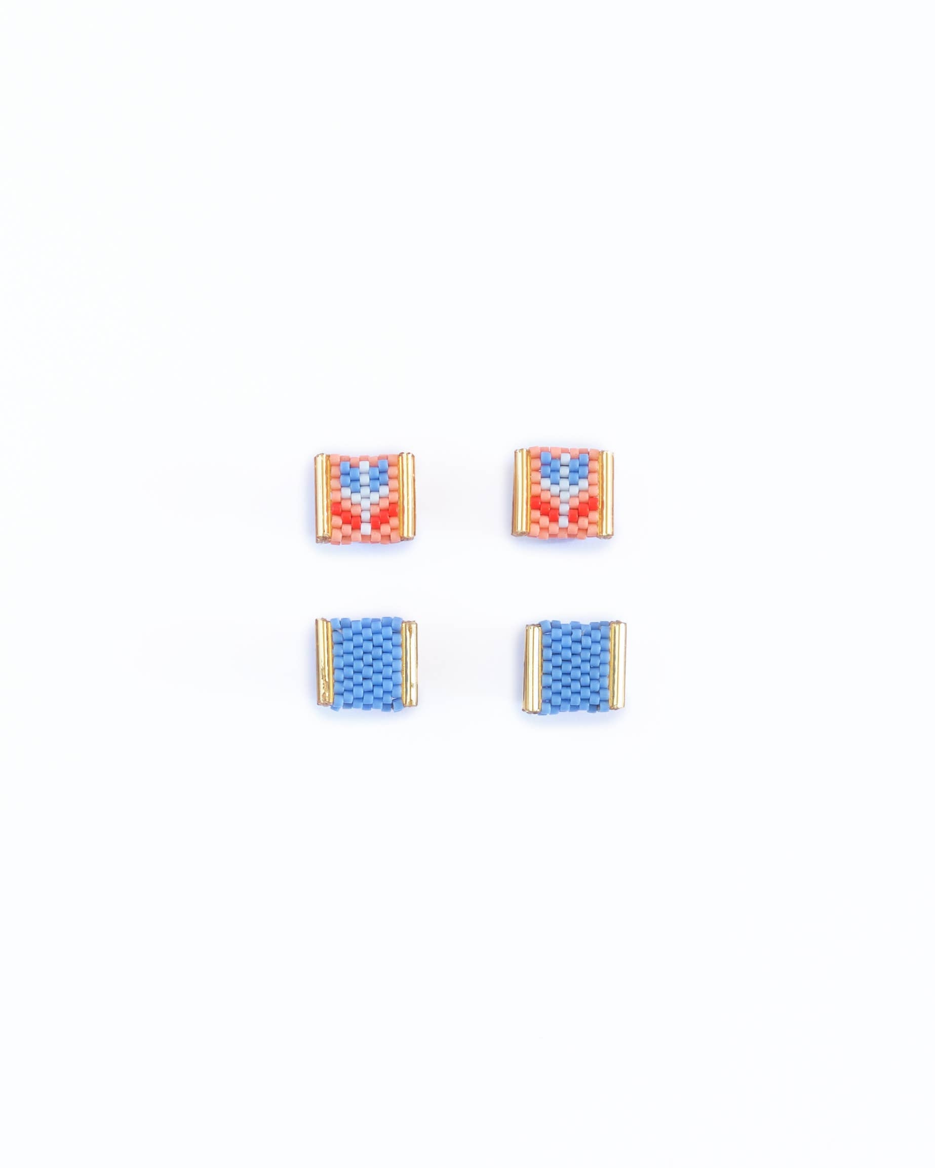 Beaded Handwoven Tulip Stud Pack