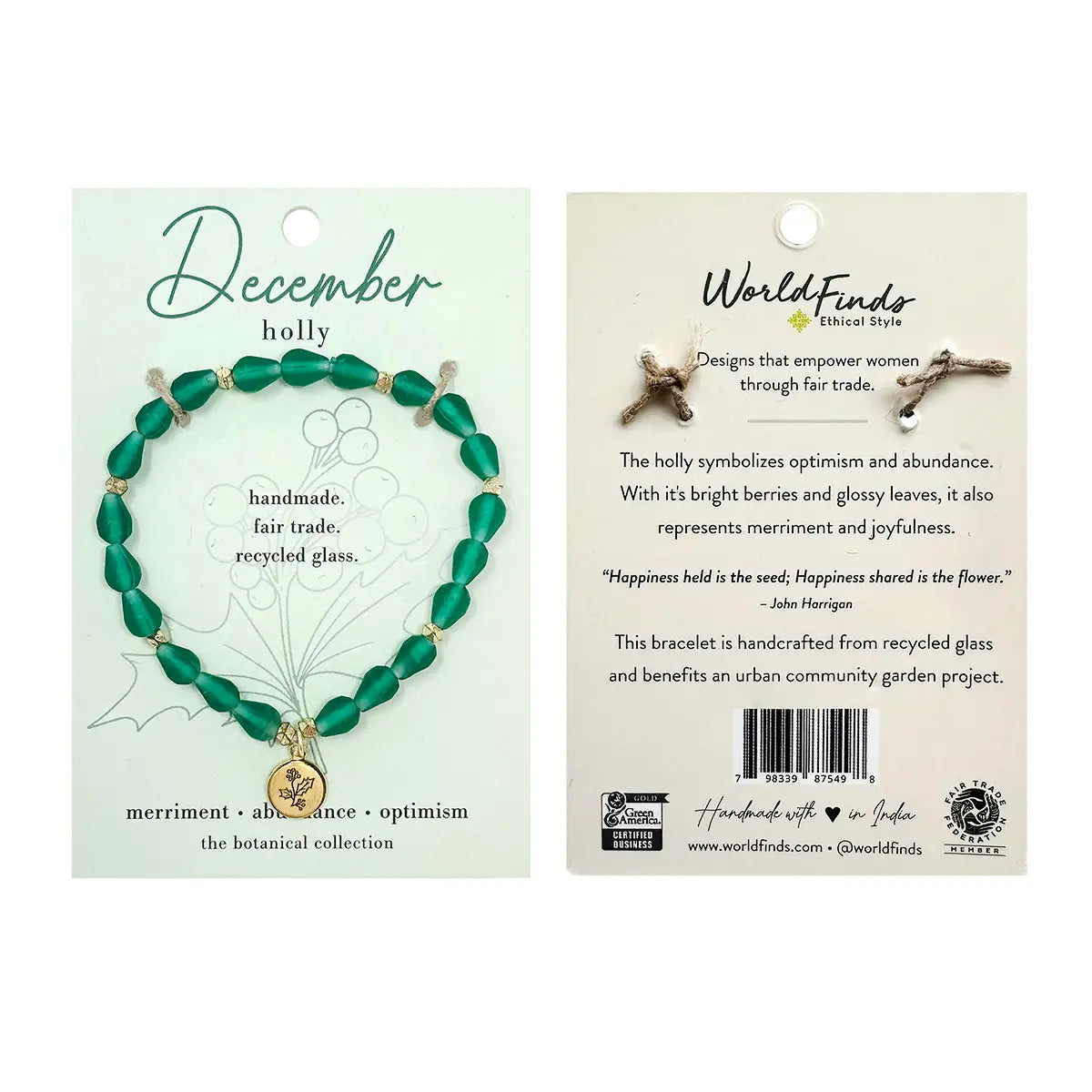 December Birth Flower Bracelet