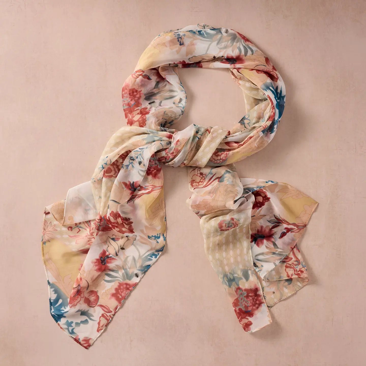 Floral Chiffon Scarf