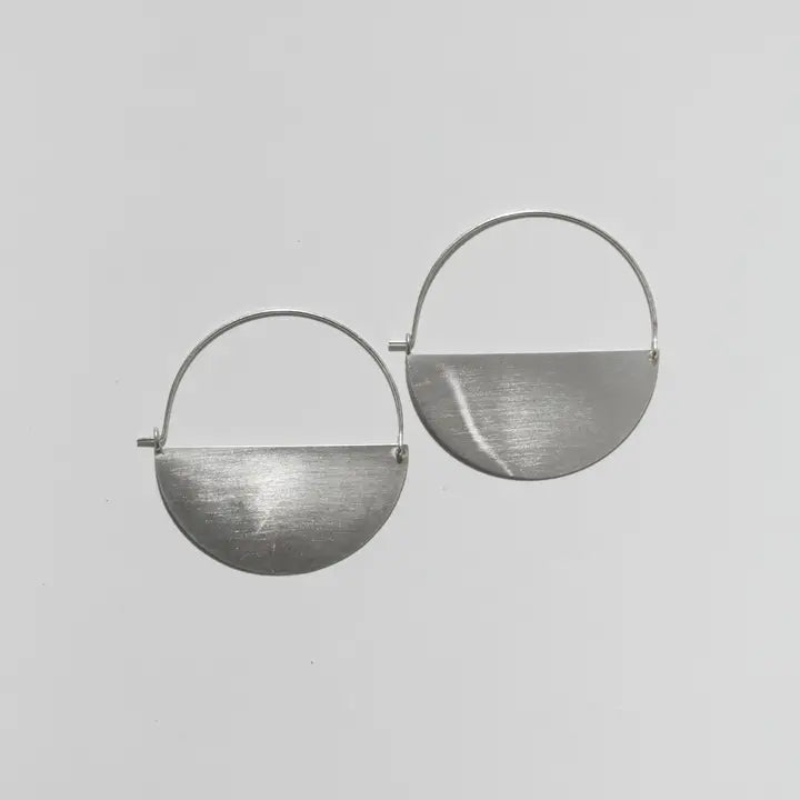 Matte Half Moon Earrings