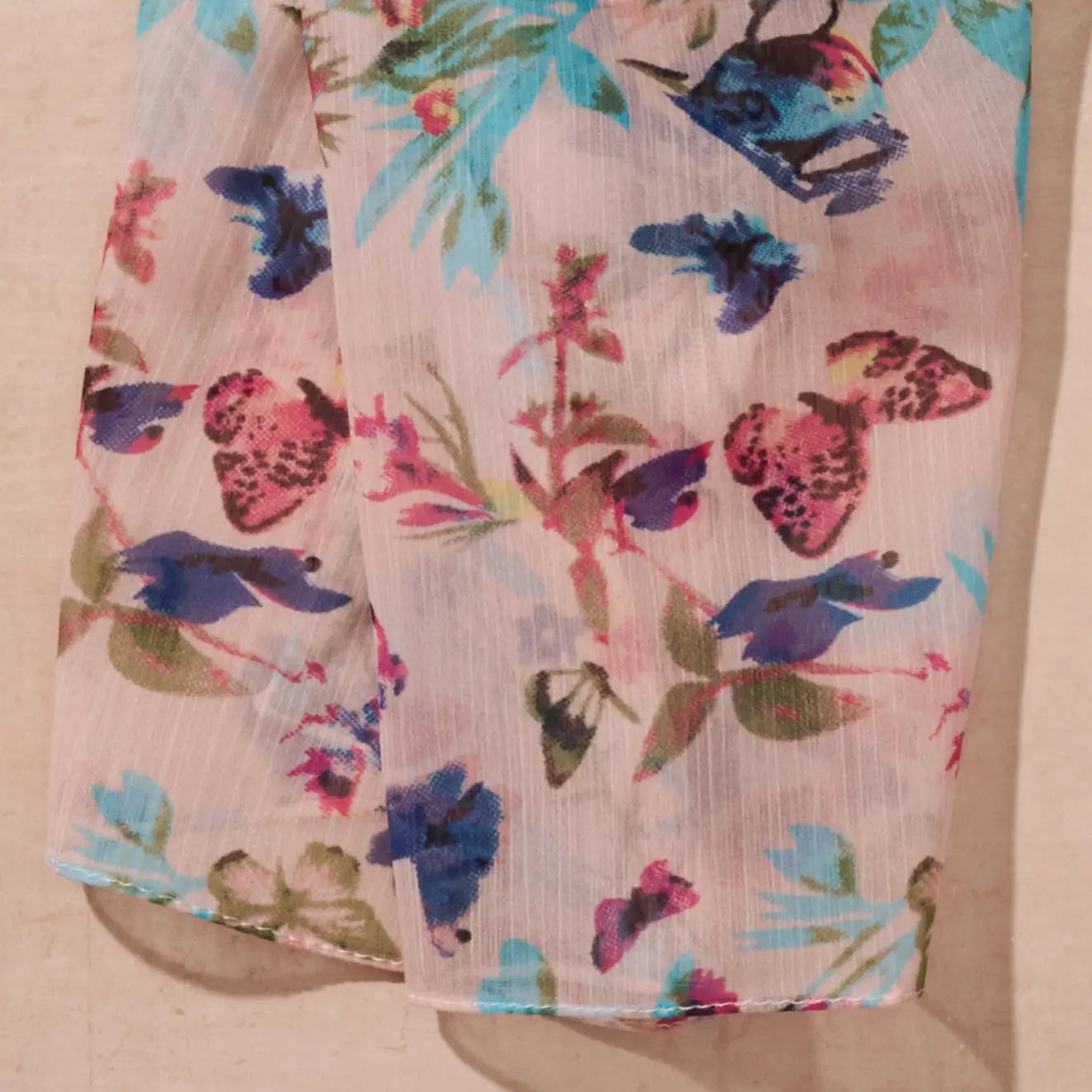 Komal Floral and Butterfly Scarf