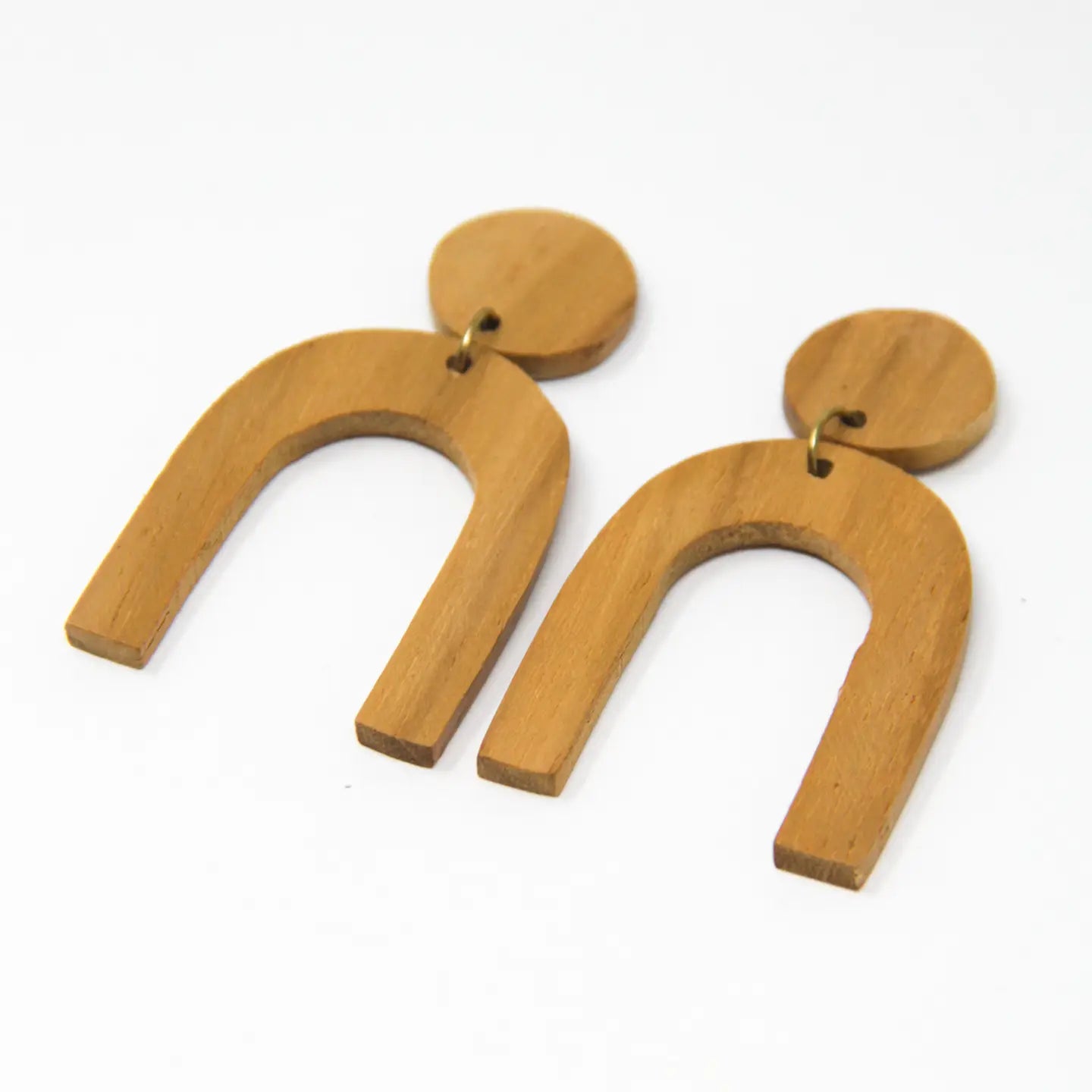 Wood Modern Shape Earrings