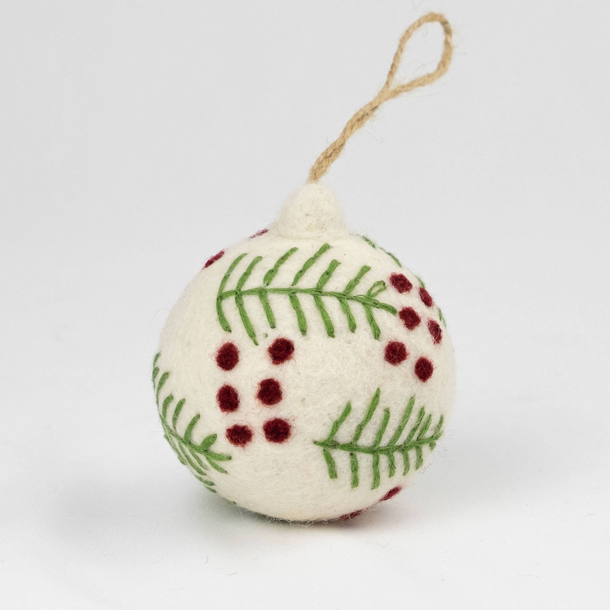 White Felt Assorted Ornament