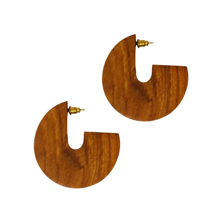 Teak Wood Hoops