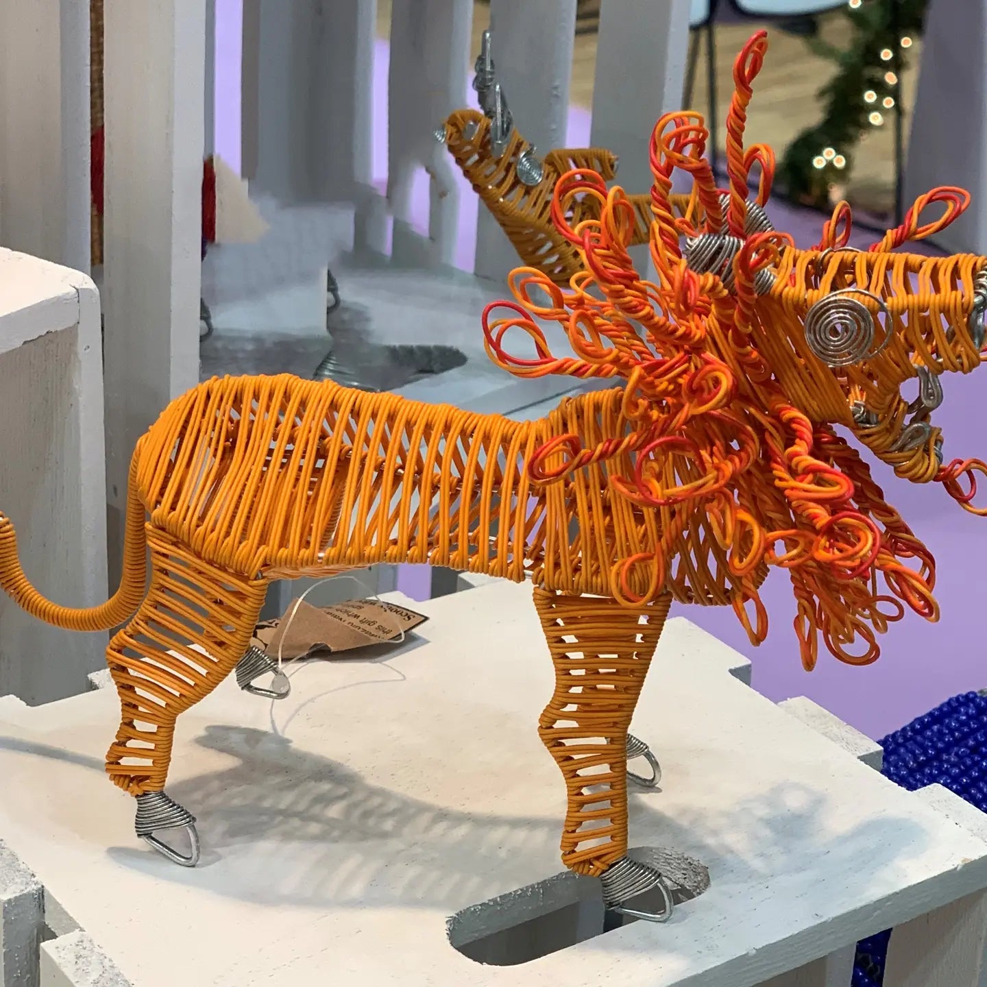 Telephone Wire Lion Sculpture