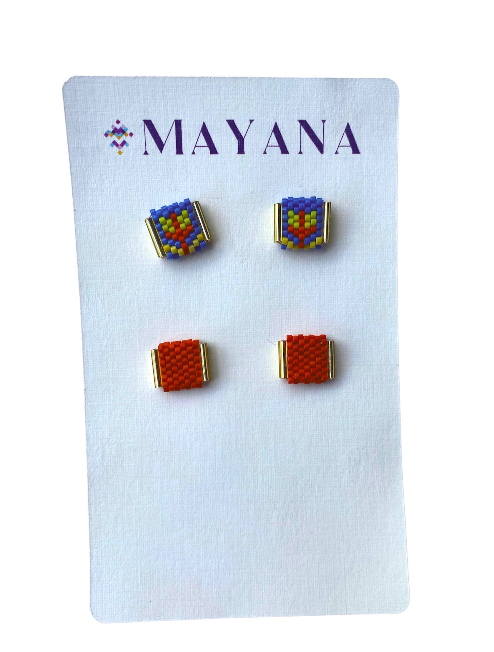 Beaded Handwoven Tulip Stud Pack