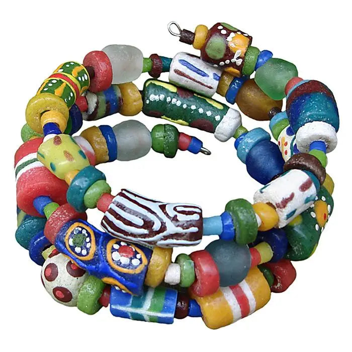 Recycled Glass Spiral Bracelet