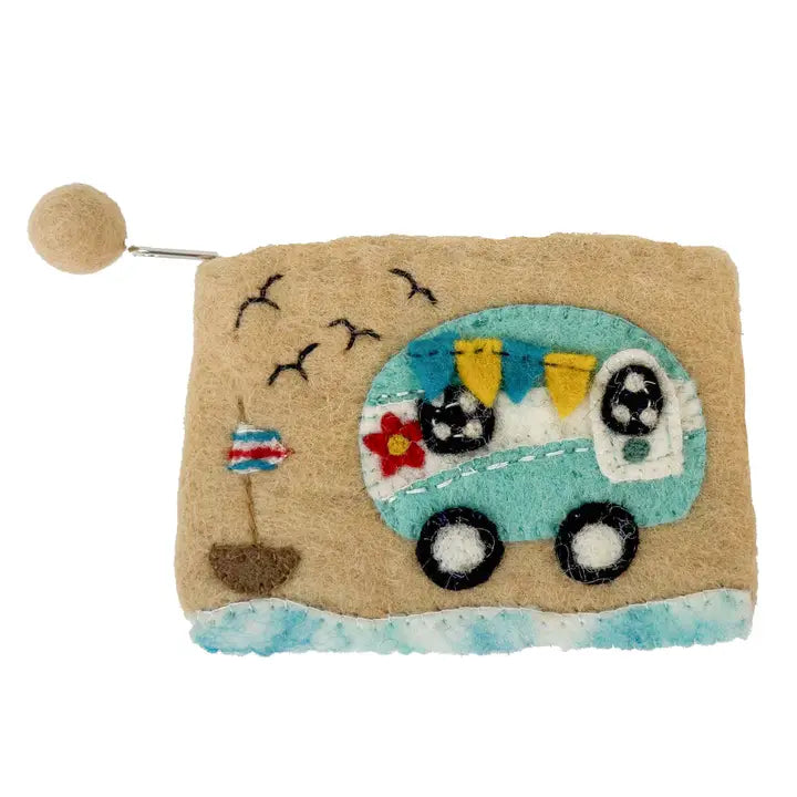 Camper Van Mini Felt Coin Purse