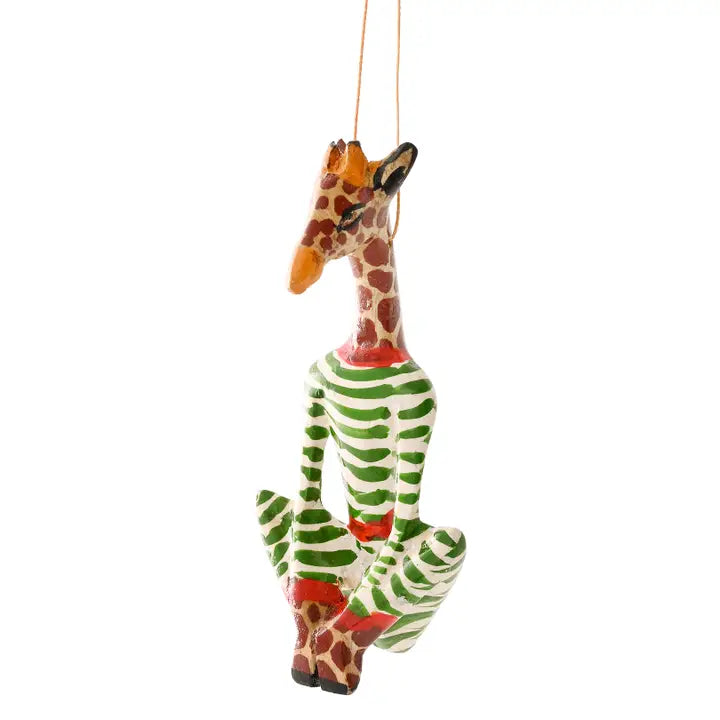 Yoga Giraffe Ornament
