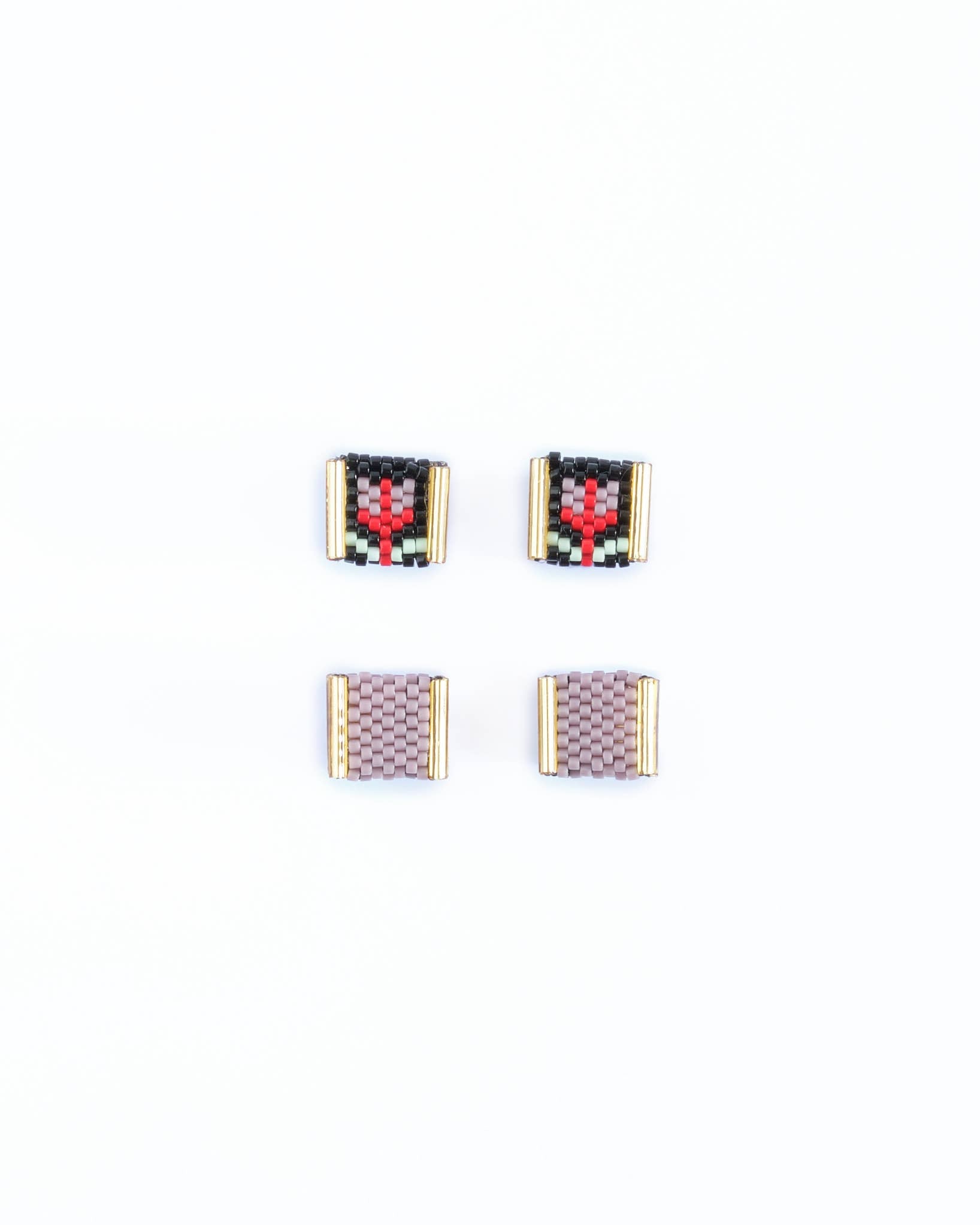 Beaded Handwoven Tulip Stud Pack