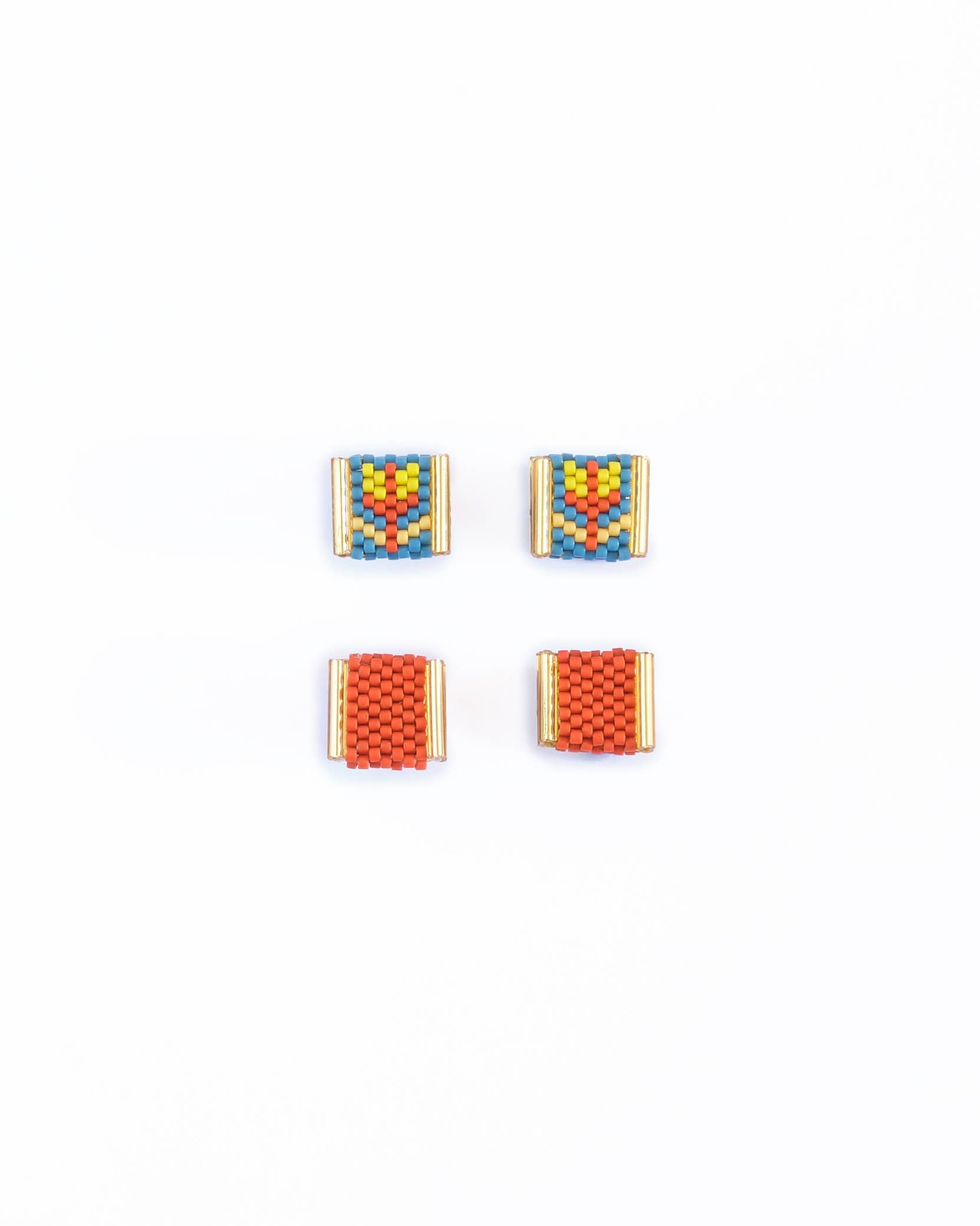 Beaded Handwoven Tulip Stud Pack