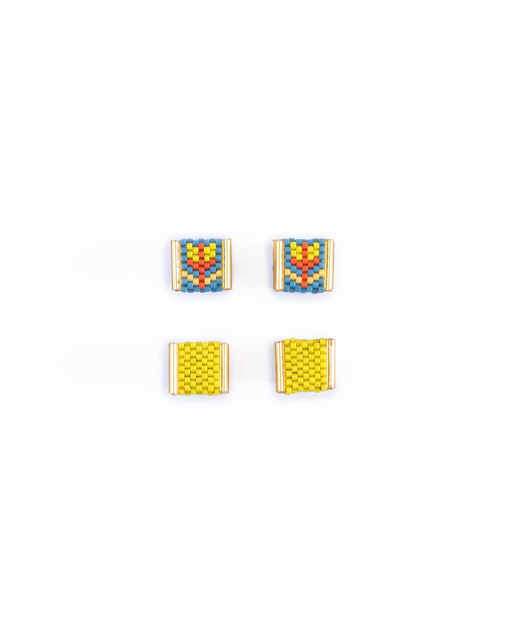 Beaded Handwoven Tulip Stud Pack