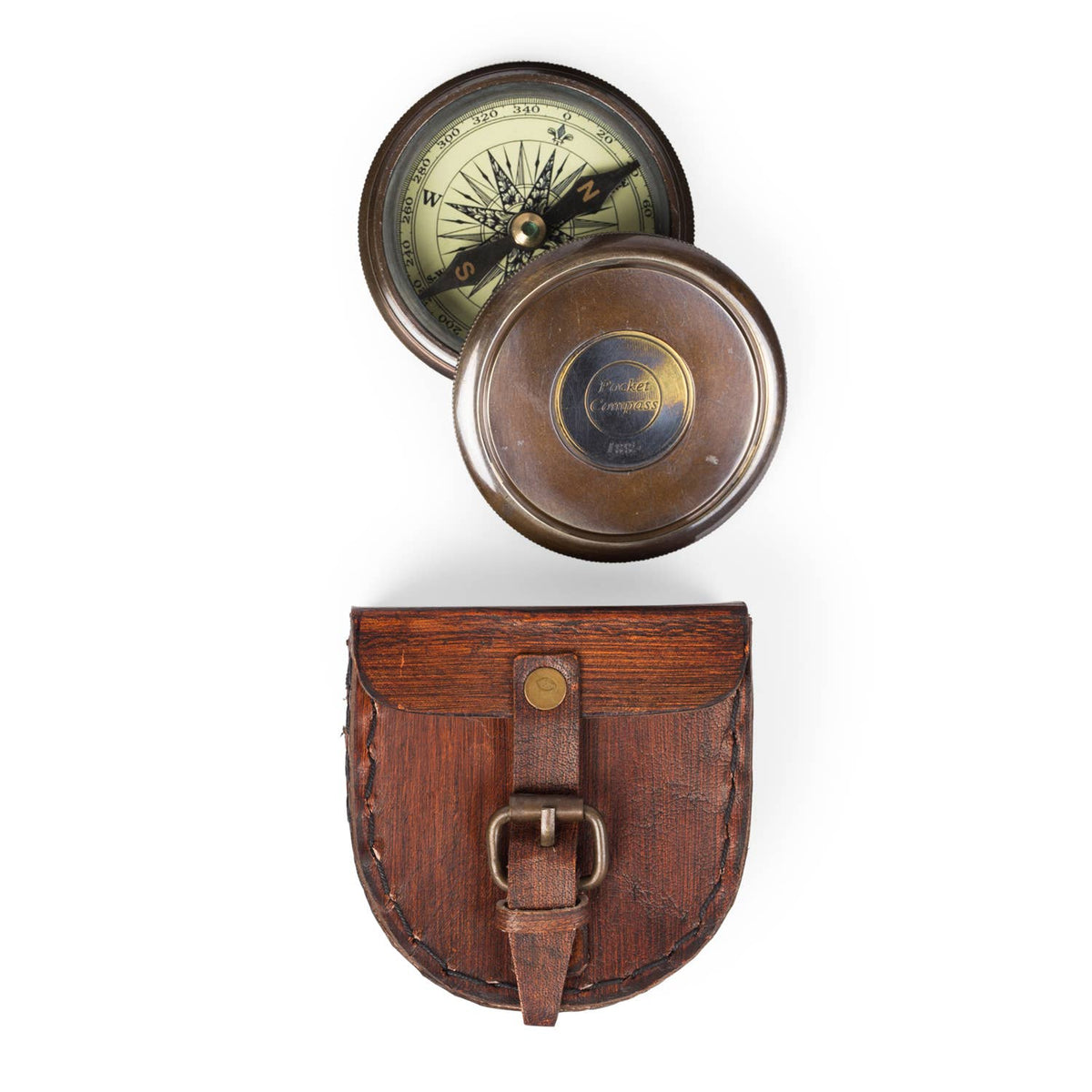 But Stock Compass Compass w/ Leather Case – Flavours of Life