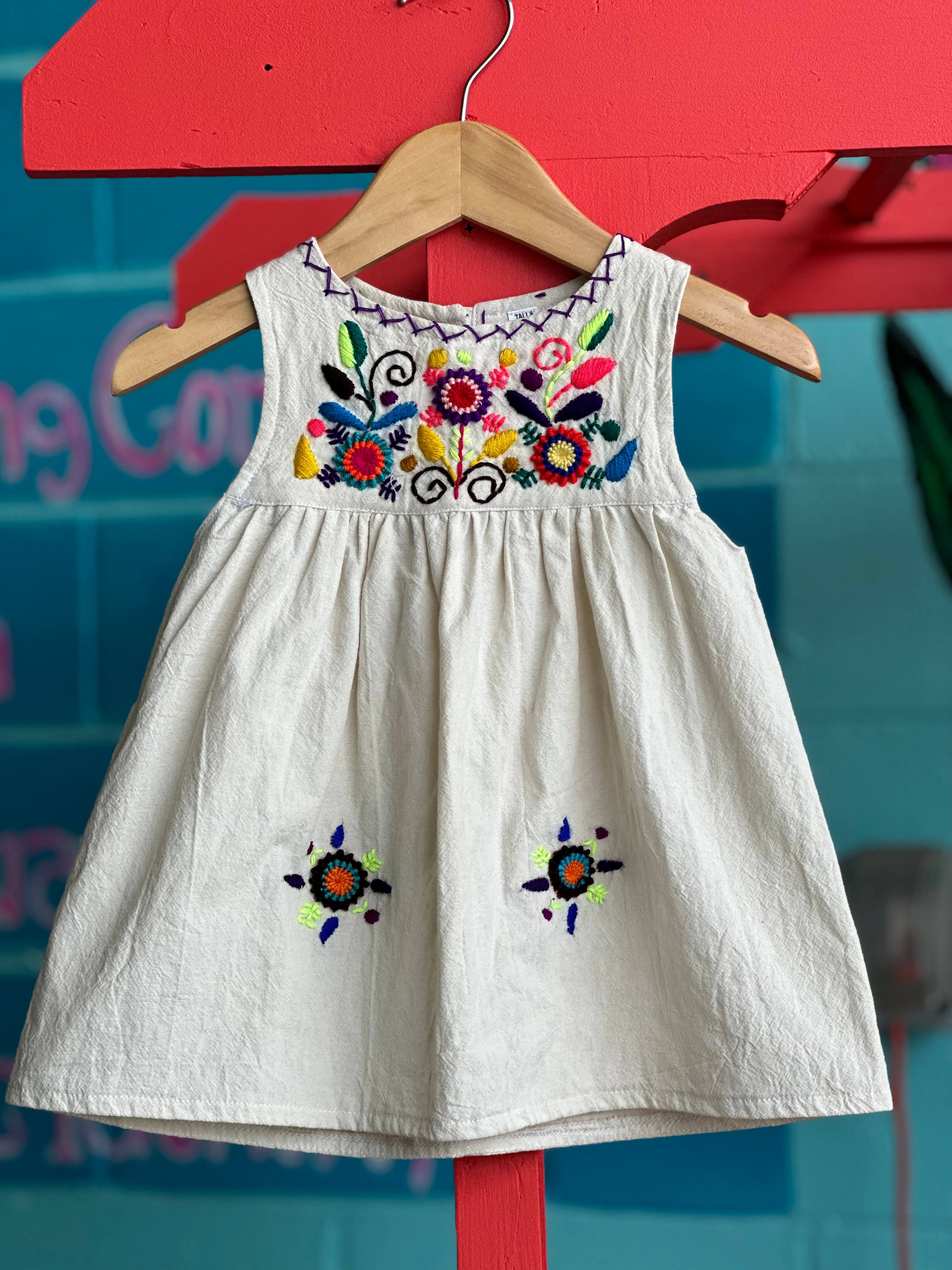Embroidered Sleeveless Dress