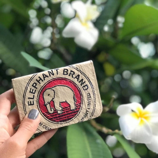Recycled Cement Bag Card Holder