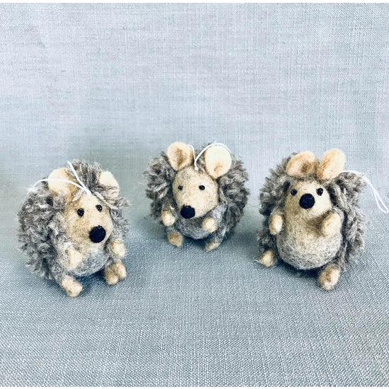 Felted Ornament - Hedgehog