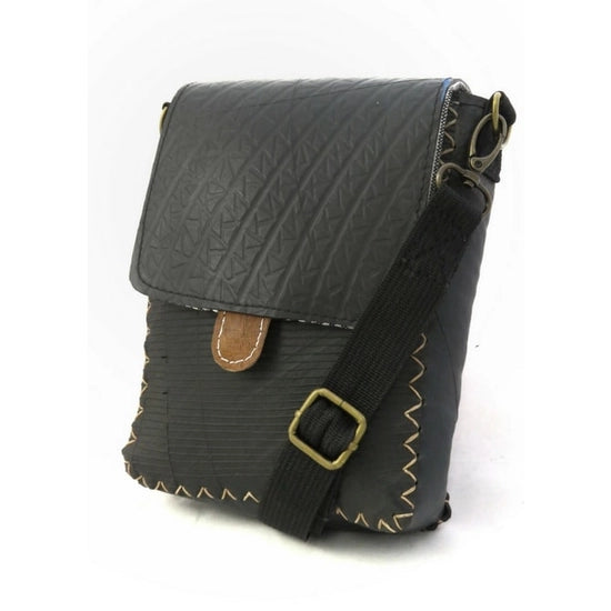 Recycled Tire Stitched Crossbody